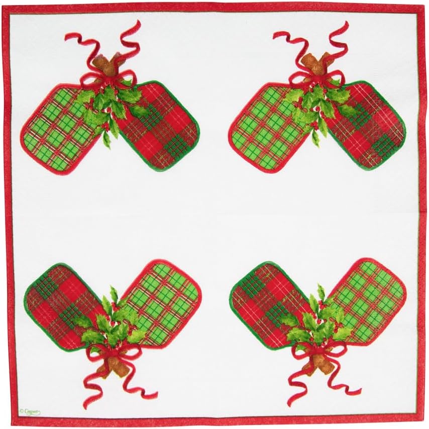 Christmas Pickleball Cocktail Napkins - 20 per Package