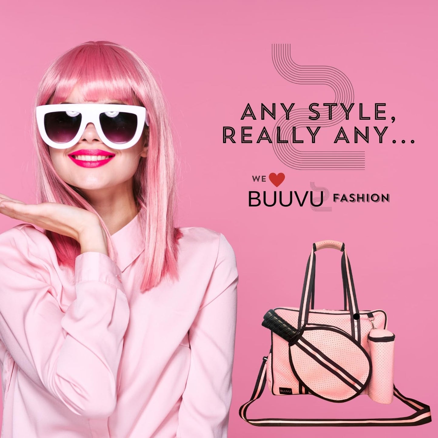 The Rally Stripe Collection, Perforated Pink