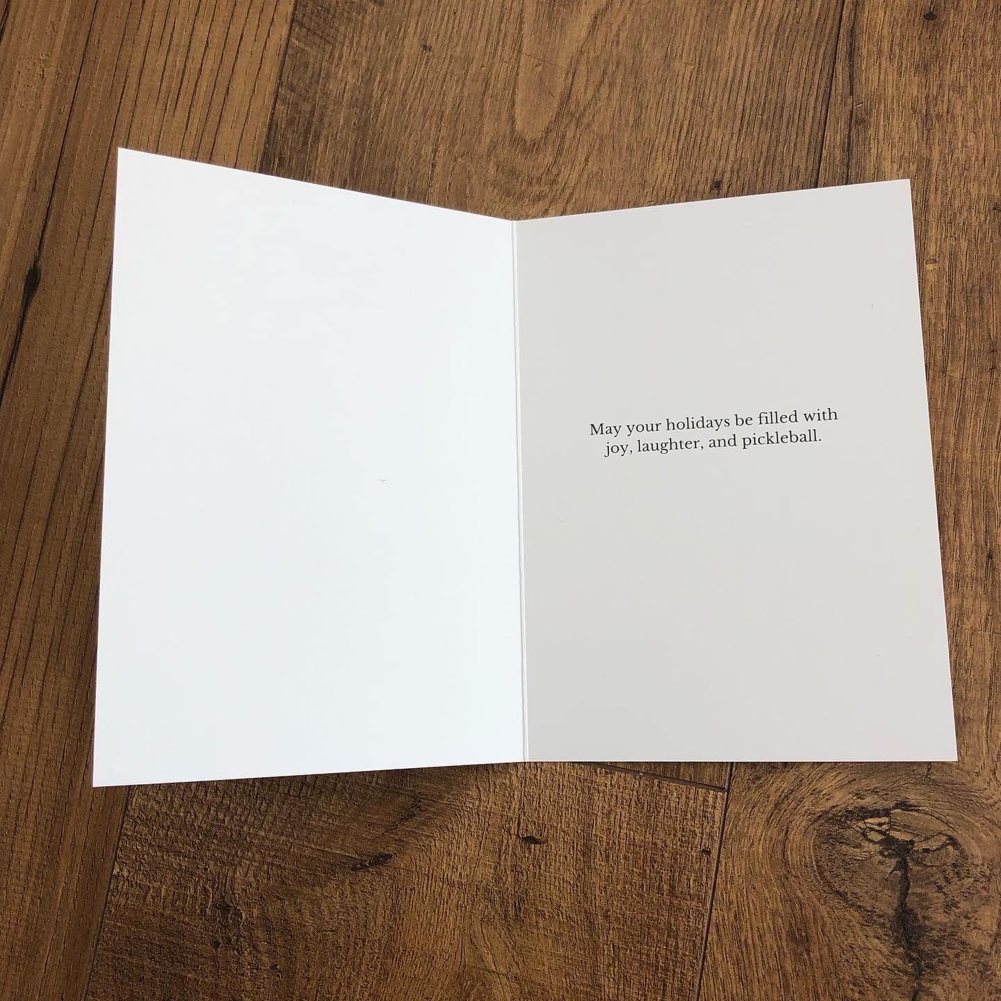 Pickleball Christmas Cards Assorted Designs (12 Pack)