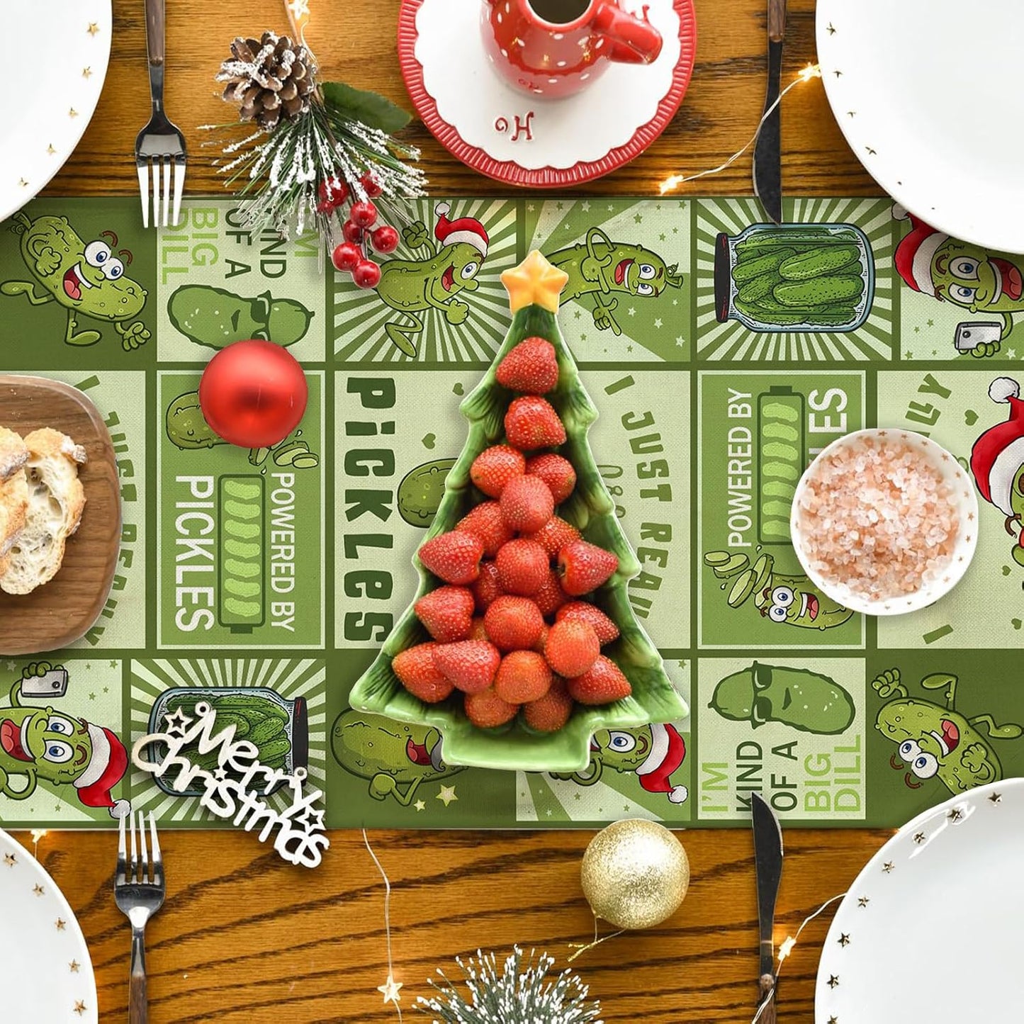 Christmas Pickle Table Runner