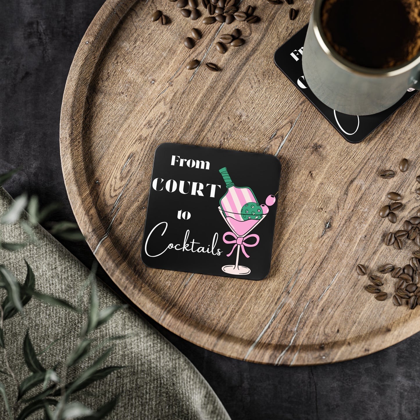 Court to Cocktails Coasters