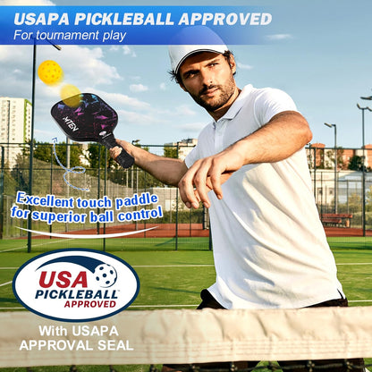 Pickleball Paddles, USAPA Approved Fiberglass Surface Pickleball Set