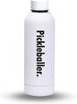 Pickleball Water Bottle - 16 Oz, White, Plastic, Sports, Pickleball, Outdoor Activities, BPA Free, Reusable, Brushed, Round, Durable, Impact Resistant, Eco-Friendly, Aesthetically Pleasing
