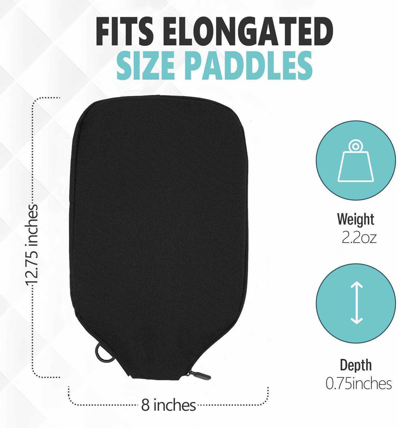 Pickleball Paddle Sleeve | Canvas Cover with Padding and Zipper