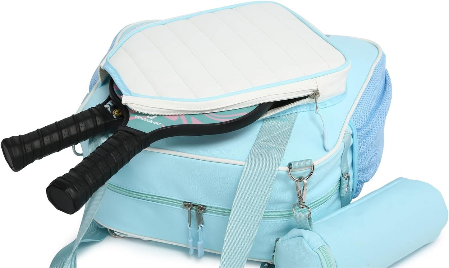 Crossbody Pickleball Bag with Ice Bag & Ball Bag