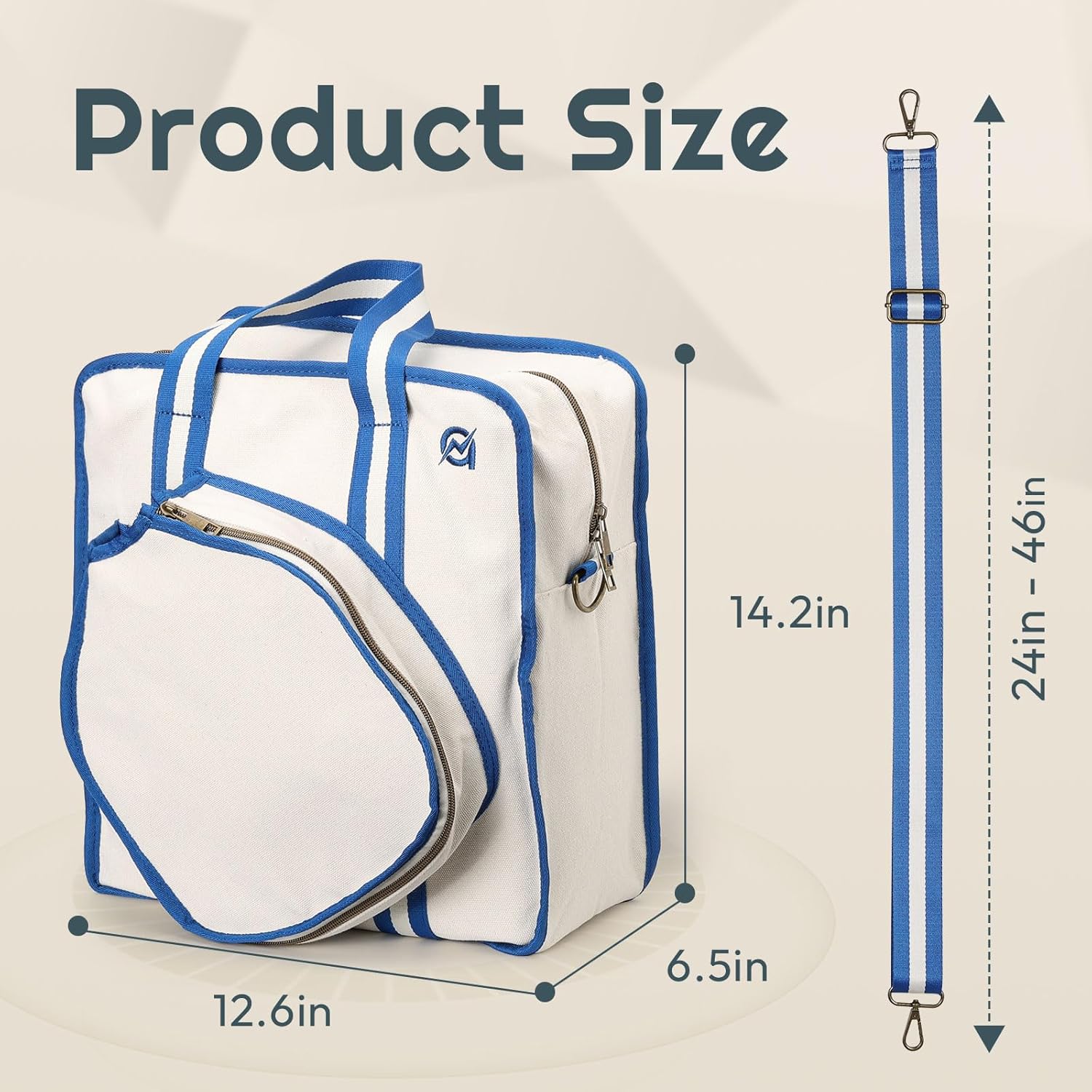 Canvas Tote Bag with Adjustable Strap