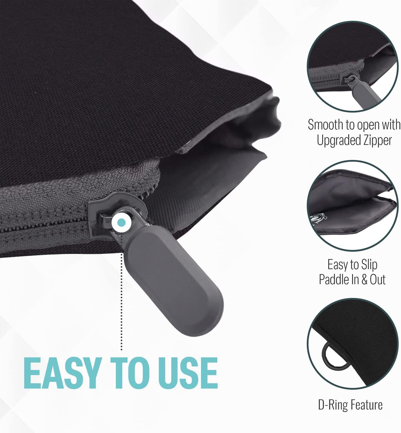 Pickleball Paddle Sleeve | Canvas Cover with Padding and Zipper