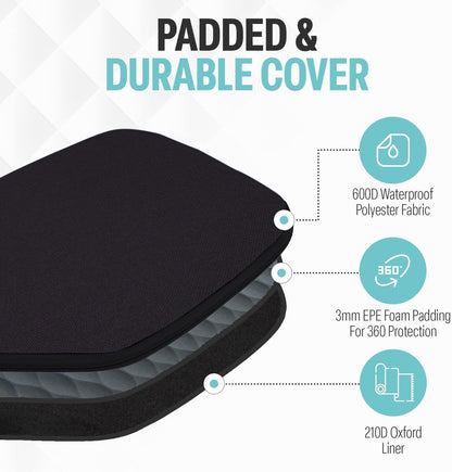 Pickleball Paddle Sleeve | Canvas Cover with Padding and Zipper