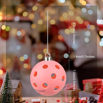 Pickleball Ornaments, set of 6