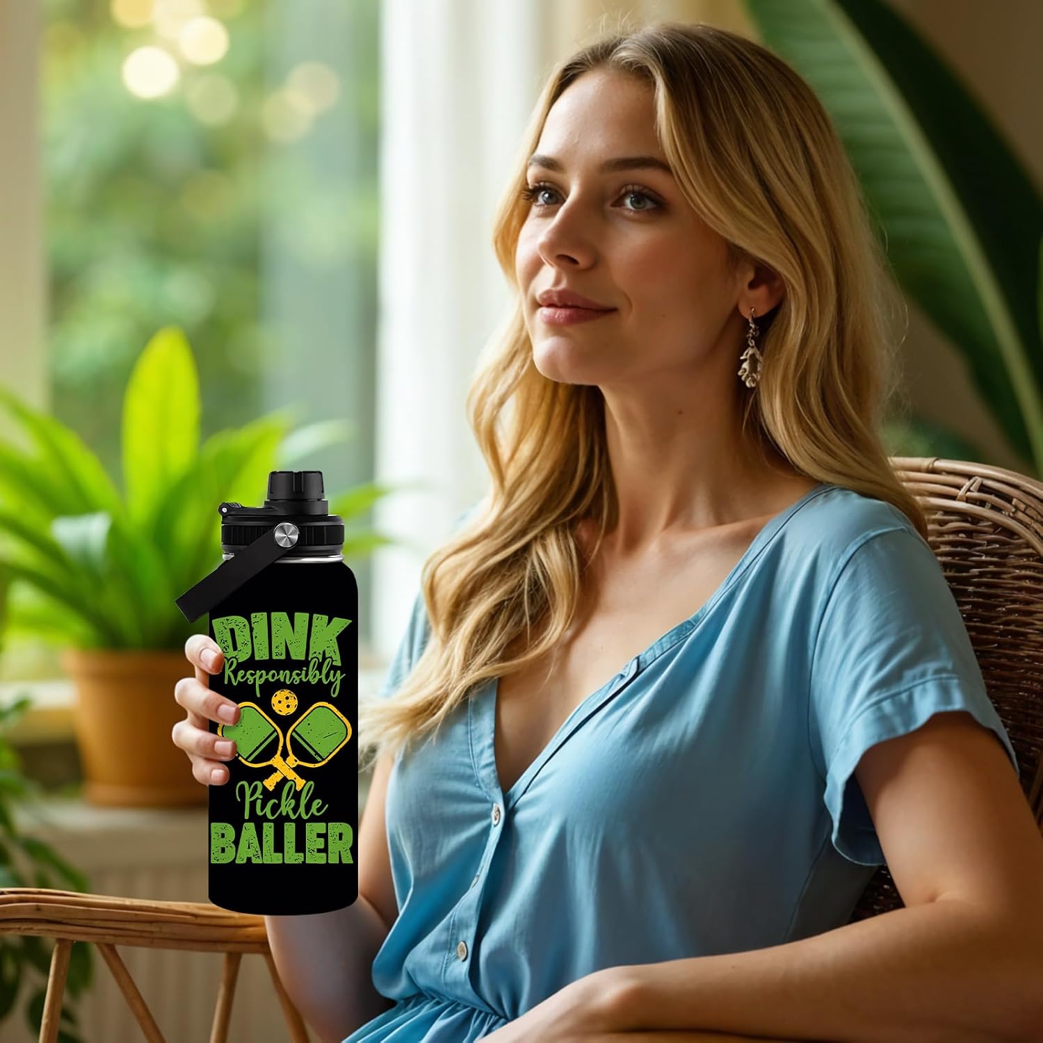 Pickleball Water Bottle 32Oz | Insulated Stainless Steel