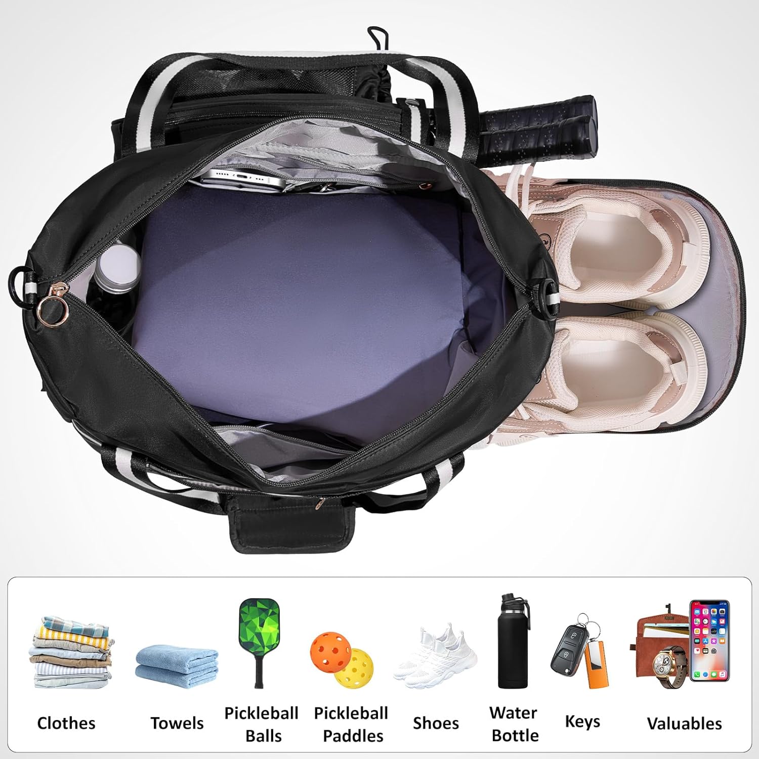 Pickleball Bag with Shoe Compartment
