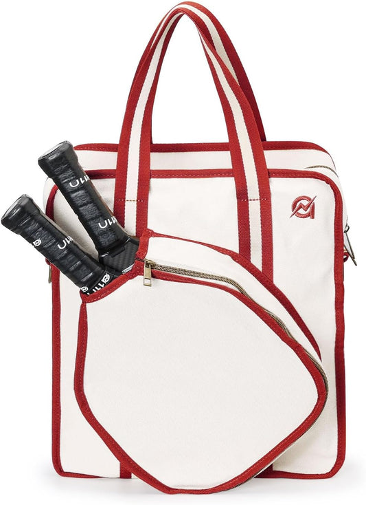 A11N SPORTS Pickleball Bag - Stylish Canvas Tote Bag with Adjustable Strap for Crossbody, Handbag, or Shoulder Bag - Ideal Pickleball Gift for Women and Men