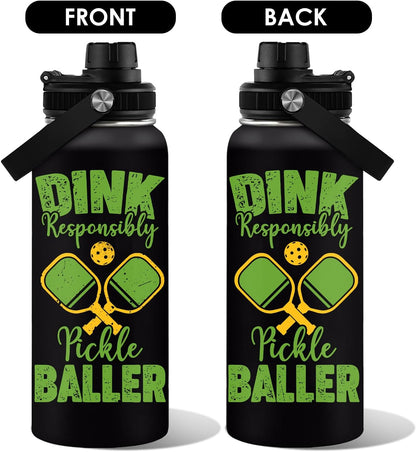 Pickleball Water Bottle 32Oz | Insulated Stainless Steel