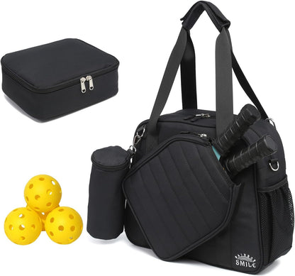 Crossbody Pickleball Bag with Ice Bag & Ball Bag
