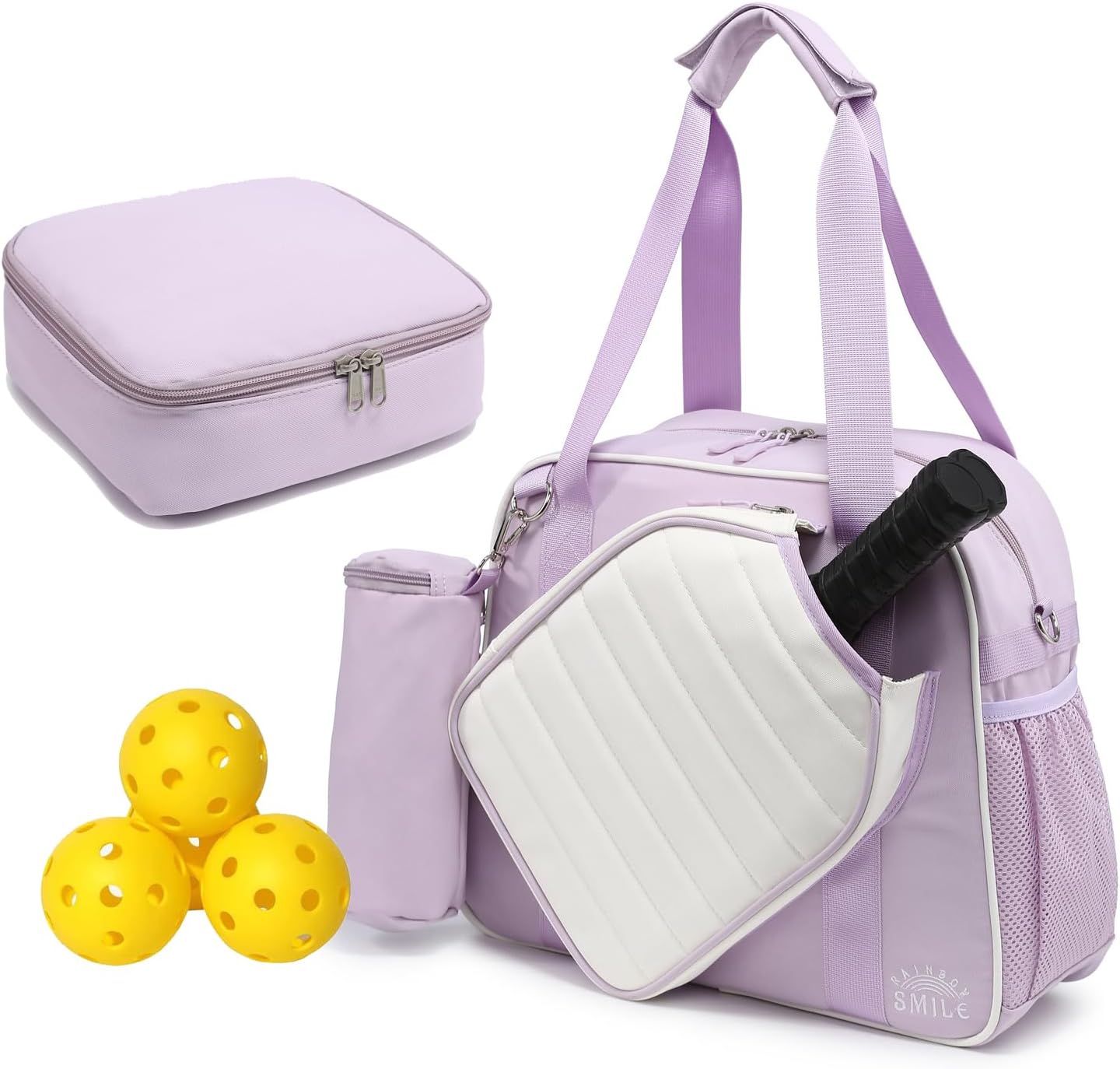 Crossbody Pickleball Bag with Ice Bag & Ball Bag