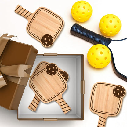 6 Pack Paddle Shaped Wood Coasters