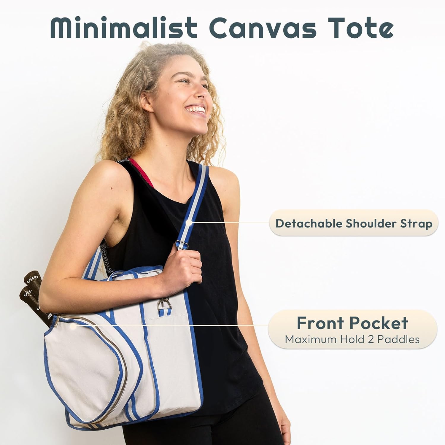 Canvas Tote Bag with Adjustable Strap