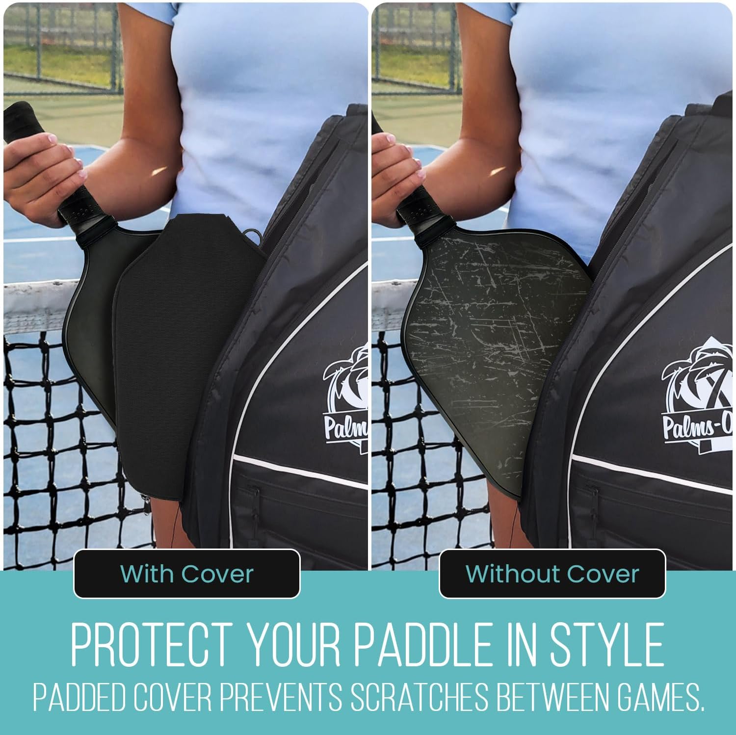 Pickleball Paddle Sleeve | Canvas Cover with Padding and Zipper