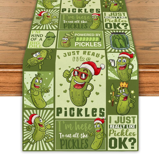 Christmas Pickle Table Runner