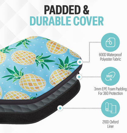 Pickleball Paddle Sleeve | Canvas Cover with Padding and Zipper | Protective Paddle Case for Rackets | Lightweight Pickleball Holder for Storage | Cover Only | Elongated & Standard Size