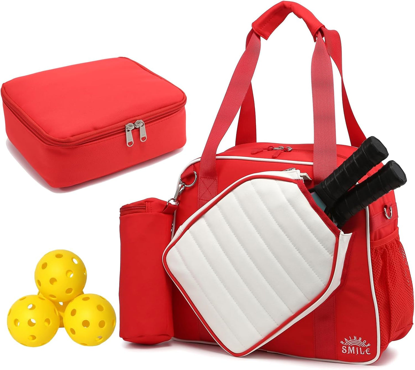 Crossbody Pickleball Bag with Ice Bag & Ball Bag
