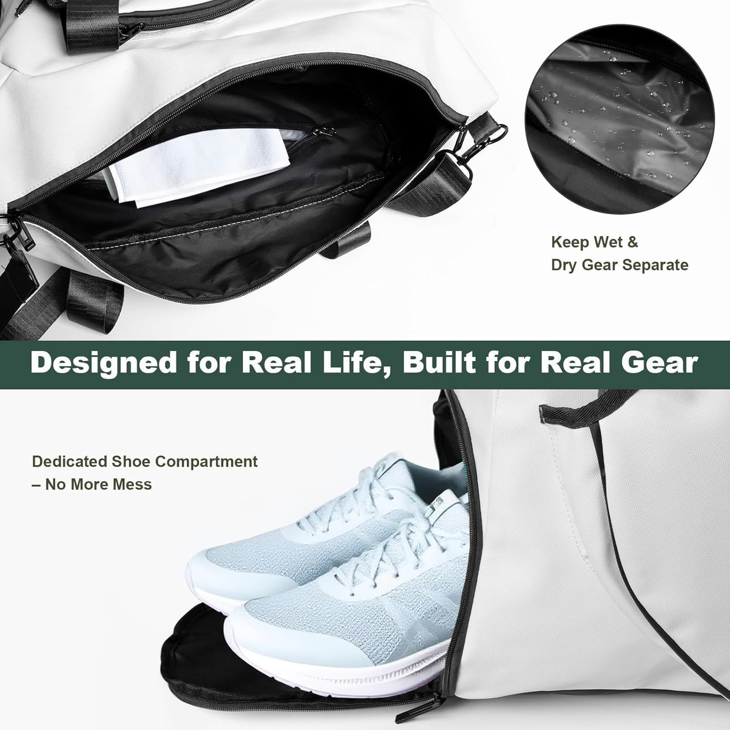 Pickleball Tote Bag with Shoe Compartment and Paddle Storage 