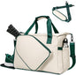 Pickleball Tote Bag with Shoe Compartment and Paddle Storage