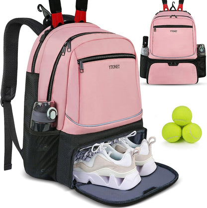 Pickleball Backpack with Insulated Pocket & Ventilated Shoe Compartment