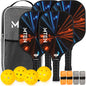 Pickleball Paddles, USAPA Approved Fiberglass Surface Pickleball Set