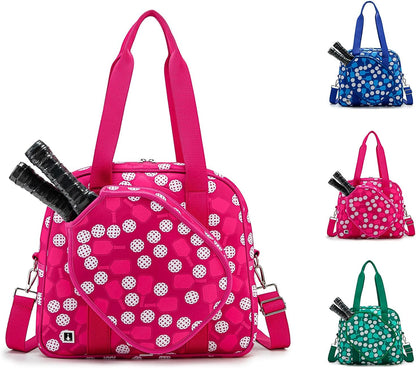 Pickleball Bag, Pickleball Tote Bag High-Capacity Adjustable Shoulder Strap for Pickleball Paddle Shoulder Bag, Pickleball Bag for Women Men