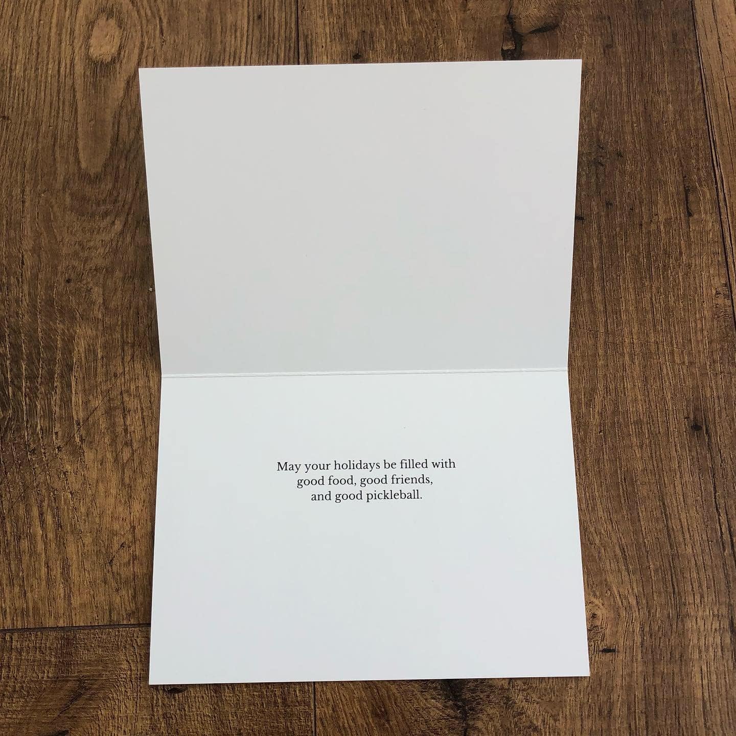 Pickleball Christmas Cards Assorted Designs (12 Pack)