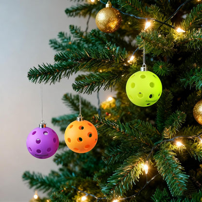 Pickleball Ornaments, set of 6