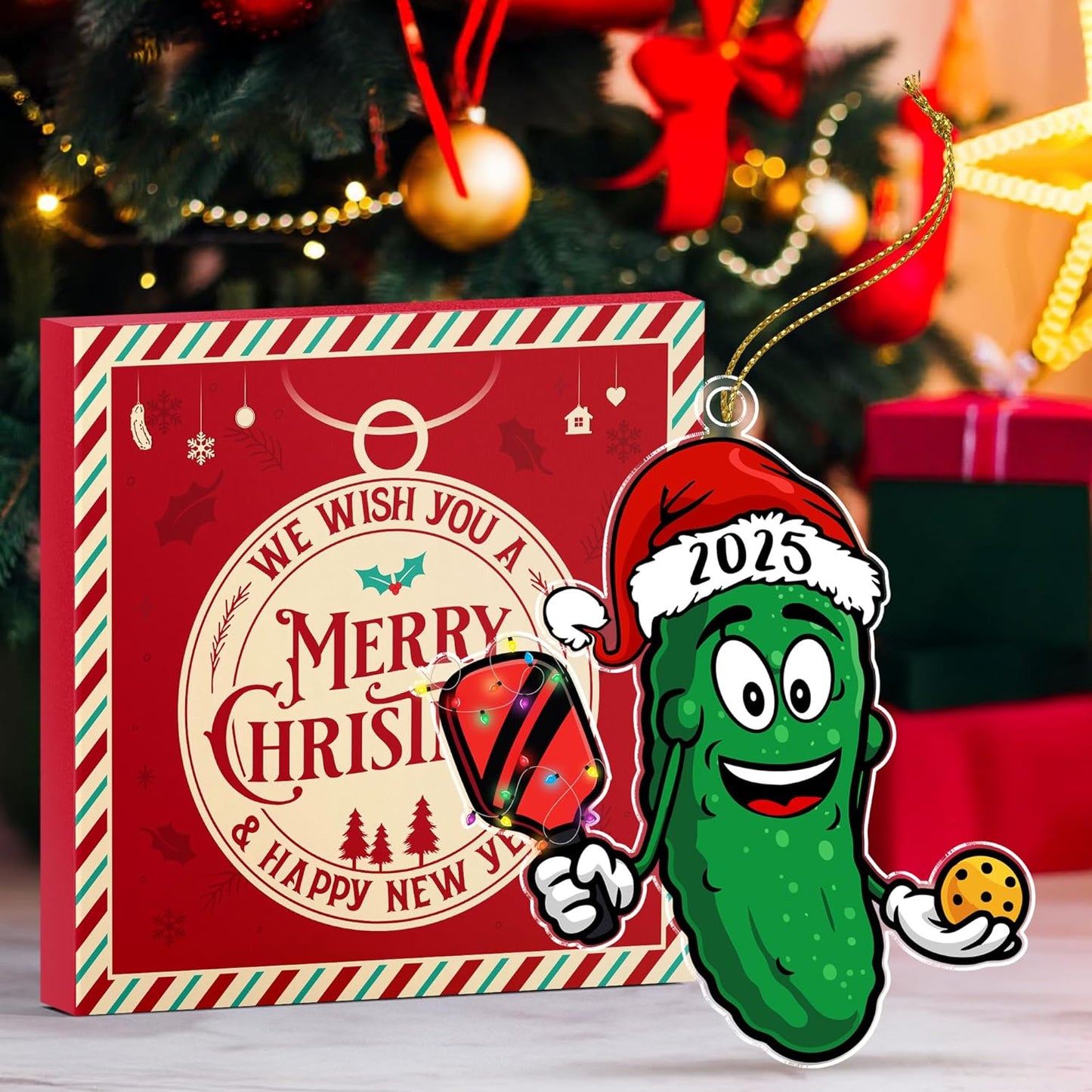 Pickleball Pickle Ornament - 2025