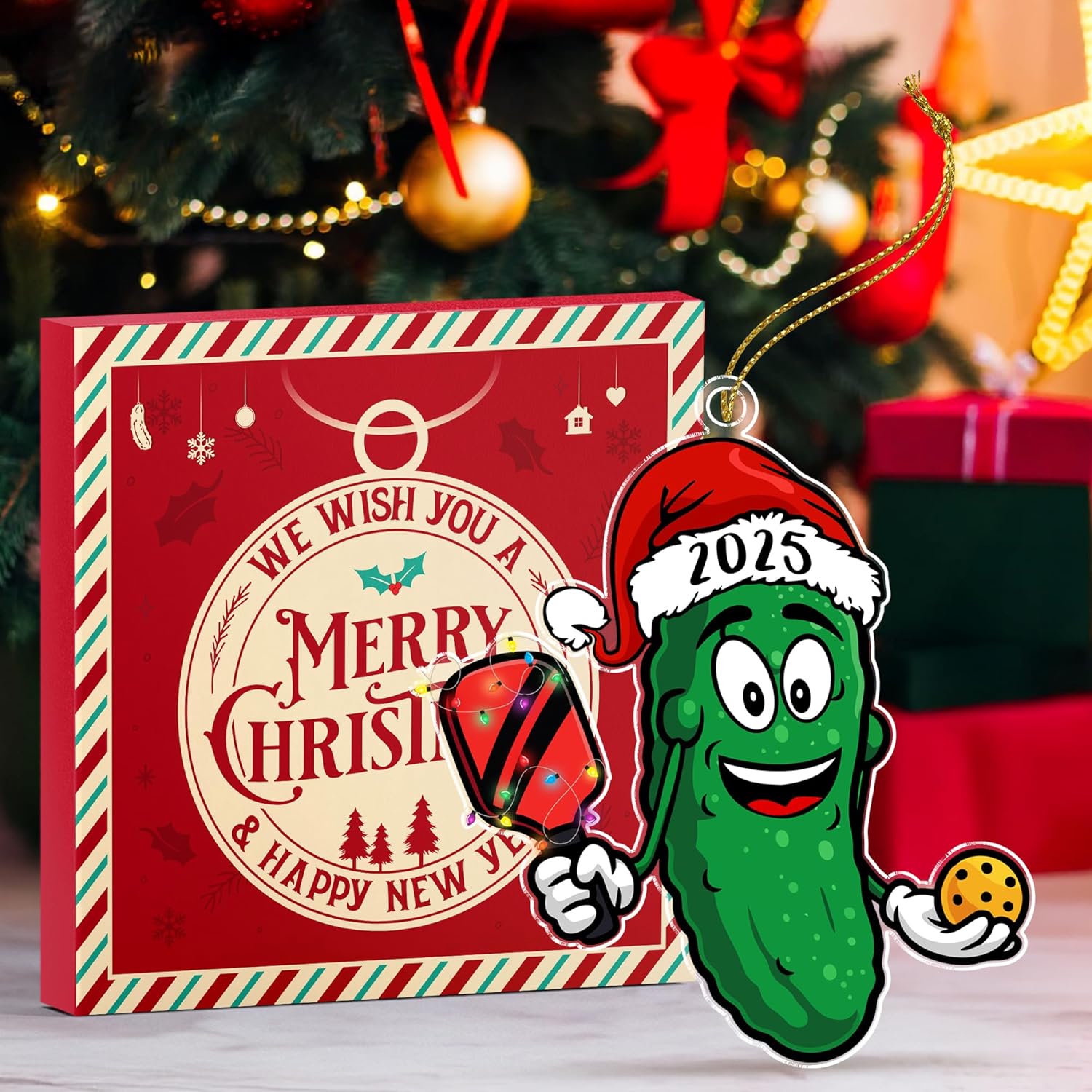 Pickleball Pickle Ornament - 2025