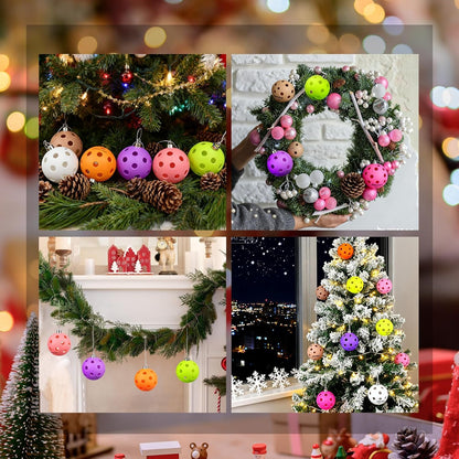 Pickleball Ornaments, set of 6