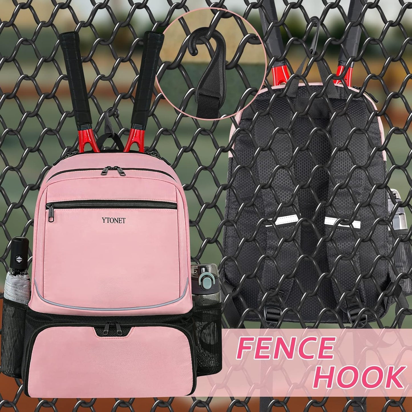 Pickleball Backpack with Insulated Pocket & Ventilated Shoe Compartment