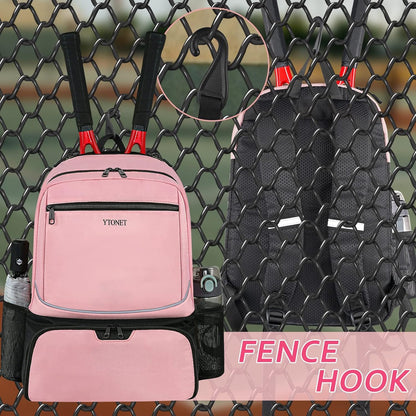 Pickleball Backpack with Insulated Pocket & Ventilated Shoe Compartment