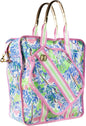 Pickleball Bag for Women with Storage for 2 Paddles, Zipper Pocket, Waterbottle Sleeve and Gold Details, Serving It Up