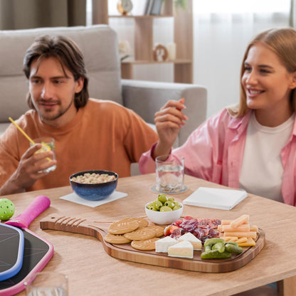 Acacia Wood Pickleball Paddle Charcuterie & Cheese Board (16.9” X 8.1”)