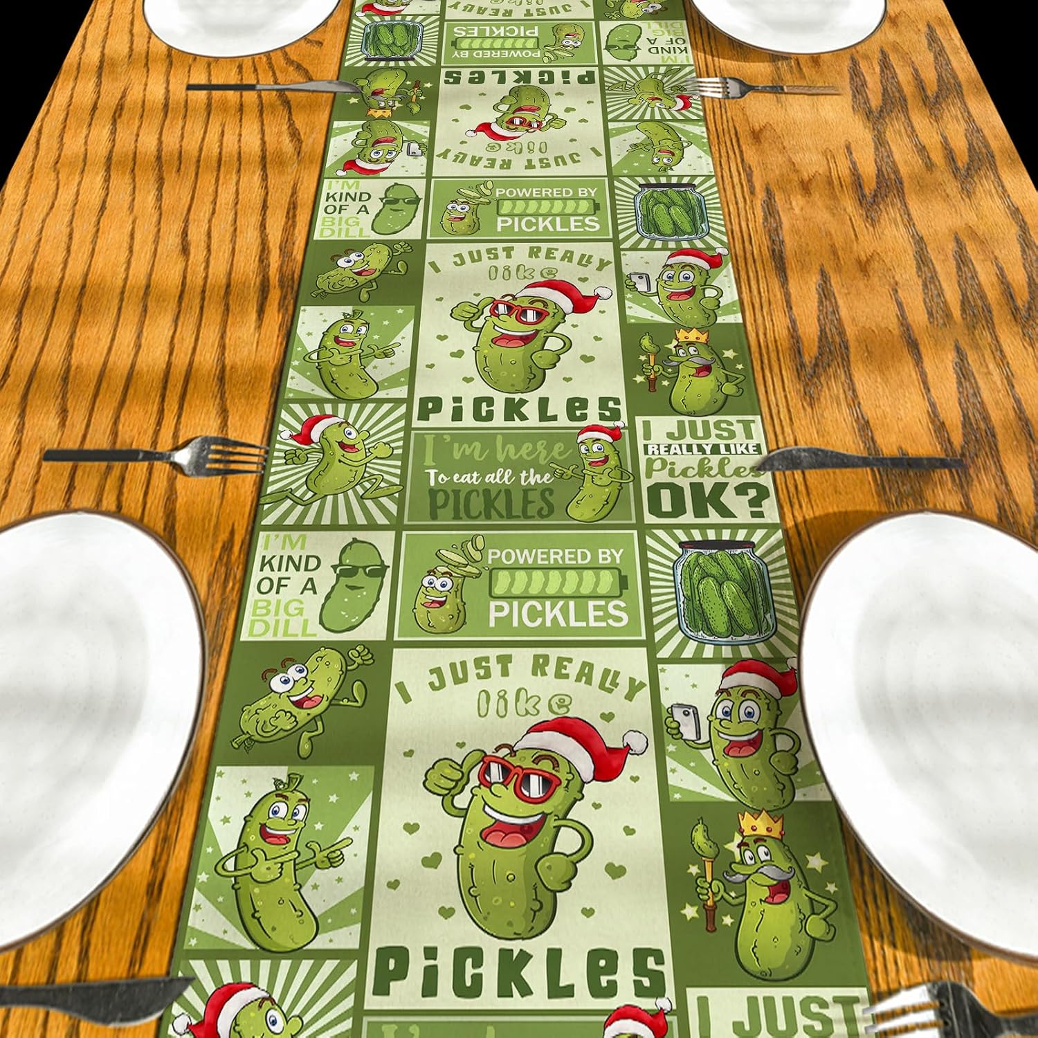 Christmas Pickle Table Runner