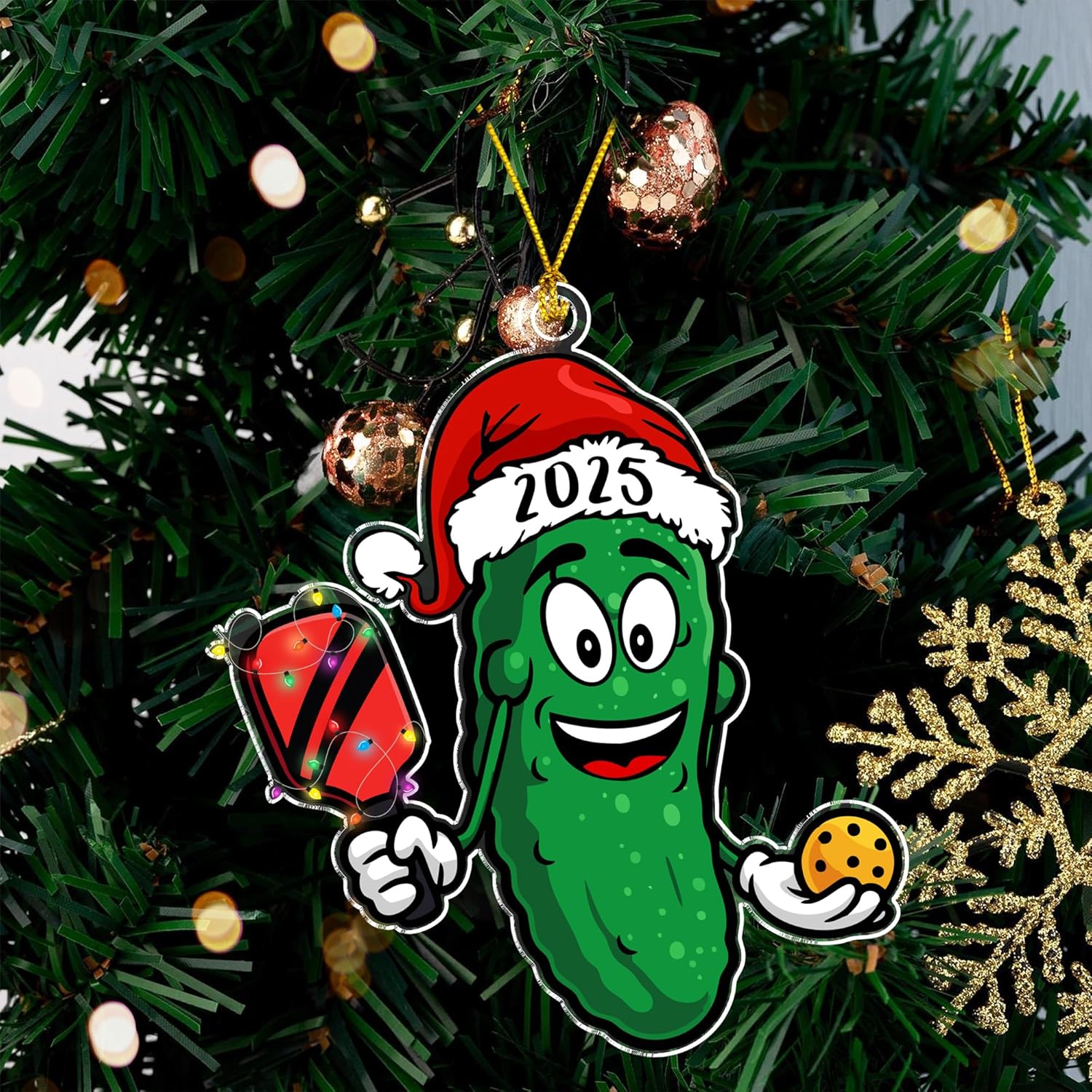 Pickleball Pickle Ornament - 2025