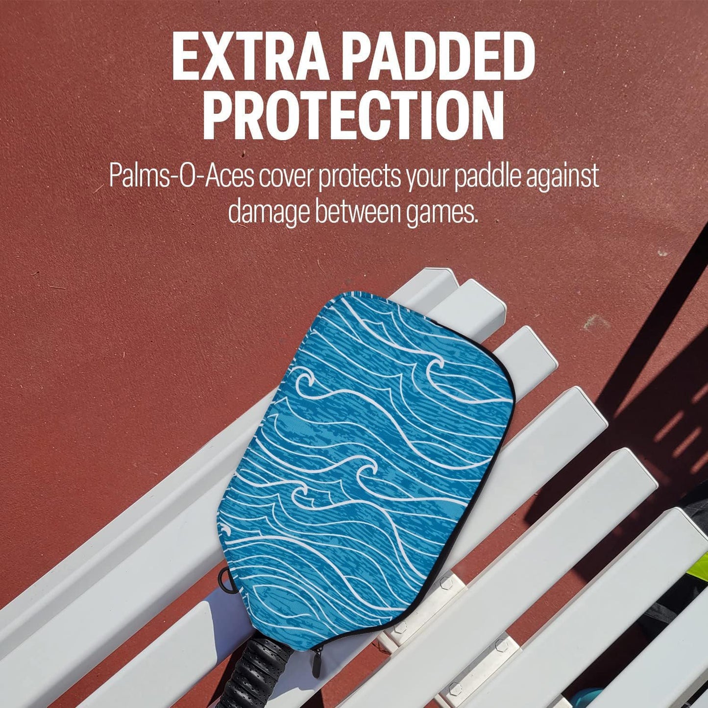 Pickleball Paddle Sleeve | Canvas Cover with Padding and Zipper | Protective Paddle Case for Rackets | Lightweight Pickleball Holder for Storage | Cover Only | Elongated & Standard Size