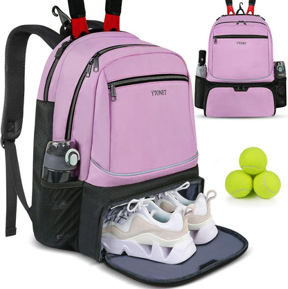 Pickleball Backpack with Insulated Pocket & Ventilated Shoe Compartment
