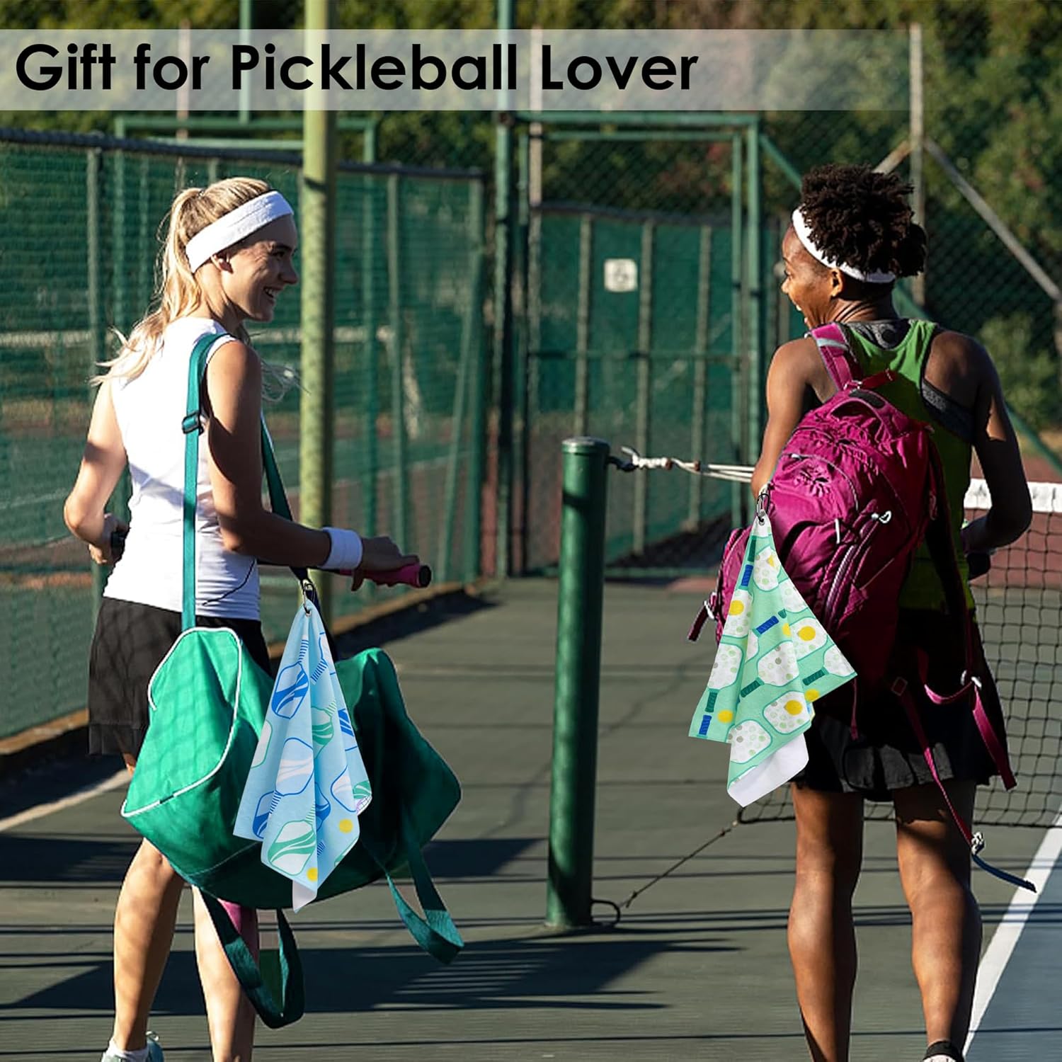 6 Pcs Soft Pickleball Towels, 15 X 17 Inch (with clip)