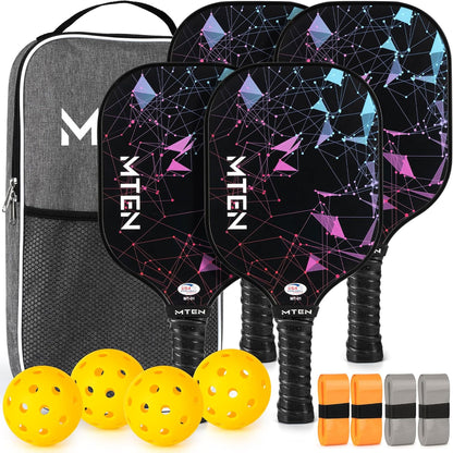 Pickleball Paddles, USAPA Approved Fiberglass Surface Pickleball Set