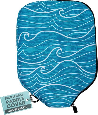 Pickleball Paddle Sleeve | Canvas Cover with Padding and Zipper | Protective Paddle Case for Rackets | Lightweight Pickleball Holder for Storage | Cover Only | Elongated & Standard Size