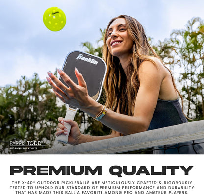 X-40 Outdoor Pickleballs - Official Ball of USA Pickleball, APP Tour + US Open - Regulation Size