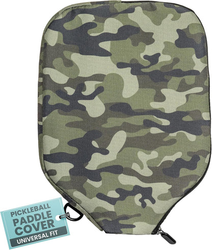 Pickleball Paddle Sleeve | Canvas Cover with Padding and Zipper | Protective Paddle Case for Rackets | Lightweight Pickleball Holder for Storage | Cover Only | Elongated & Standard Size
