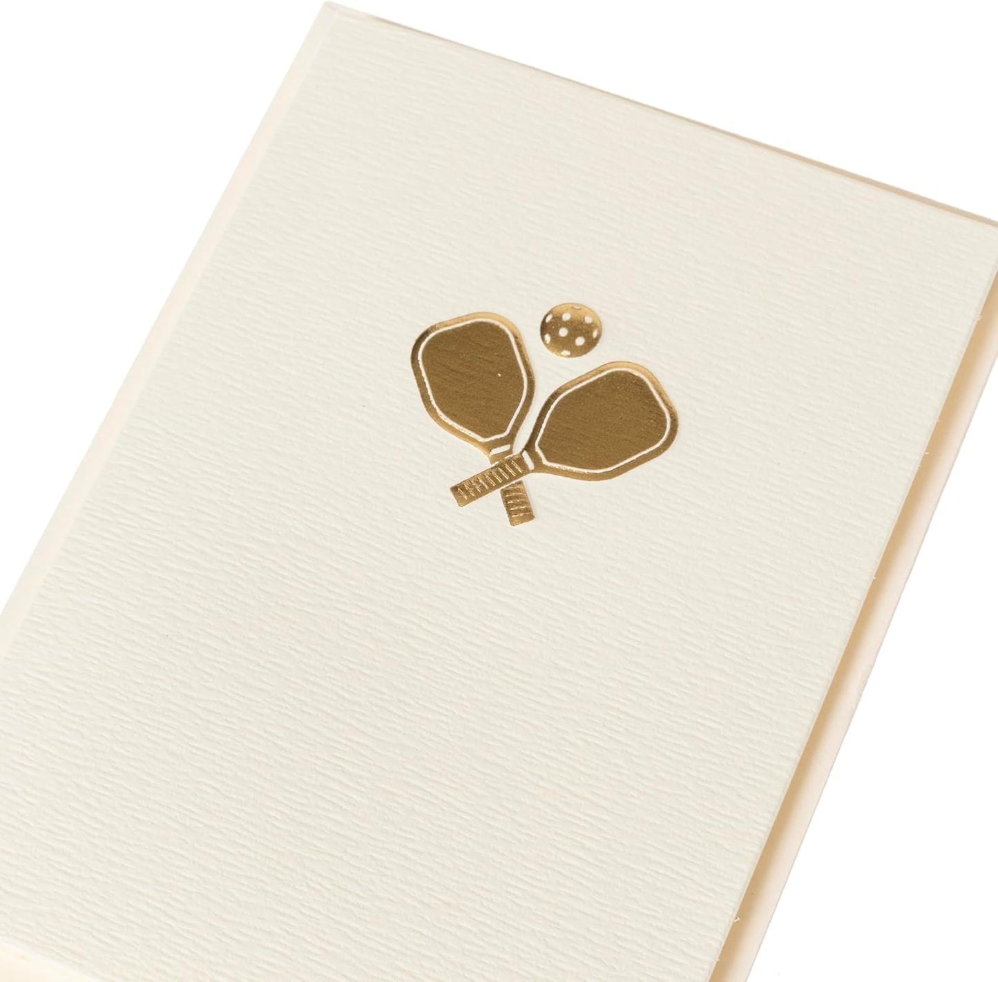 Pickleball Cards, Pack of 10 Cards with Envelopes, All Occasion Greetings, Blank Inside, Embossing and Gold Foil Accents, La Petite Press Collection Boxed Set, 3.25" X 4.75"