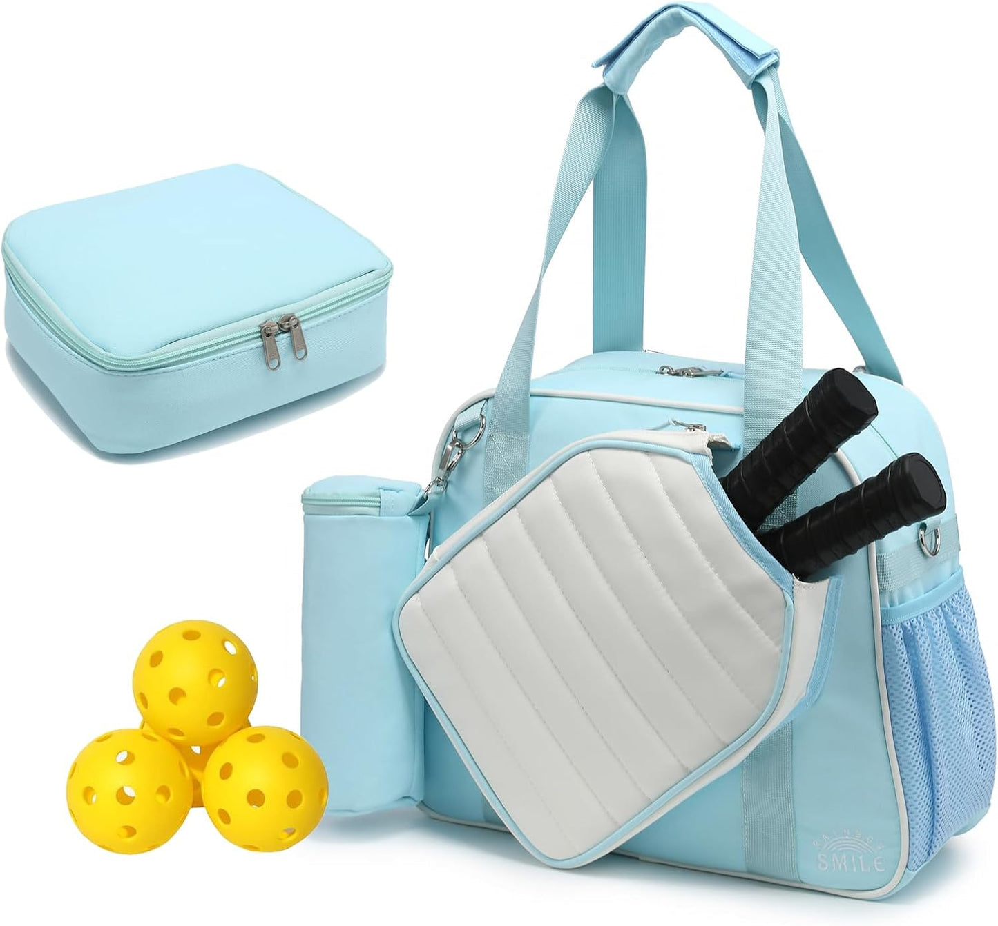 Crossbody Pickleball Bag with Ice Bag & Ball Bag